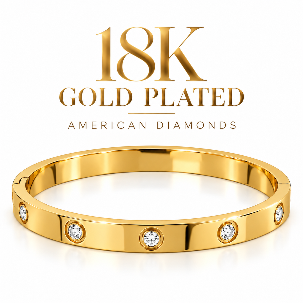 Gold-Plated Crystal Love Bracelet