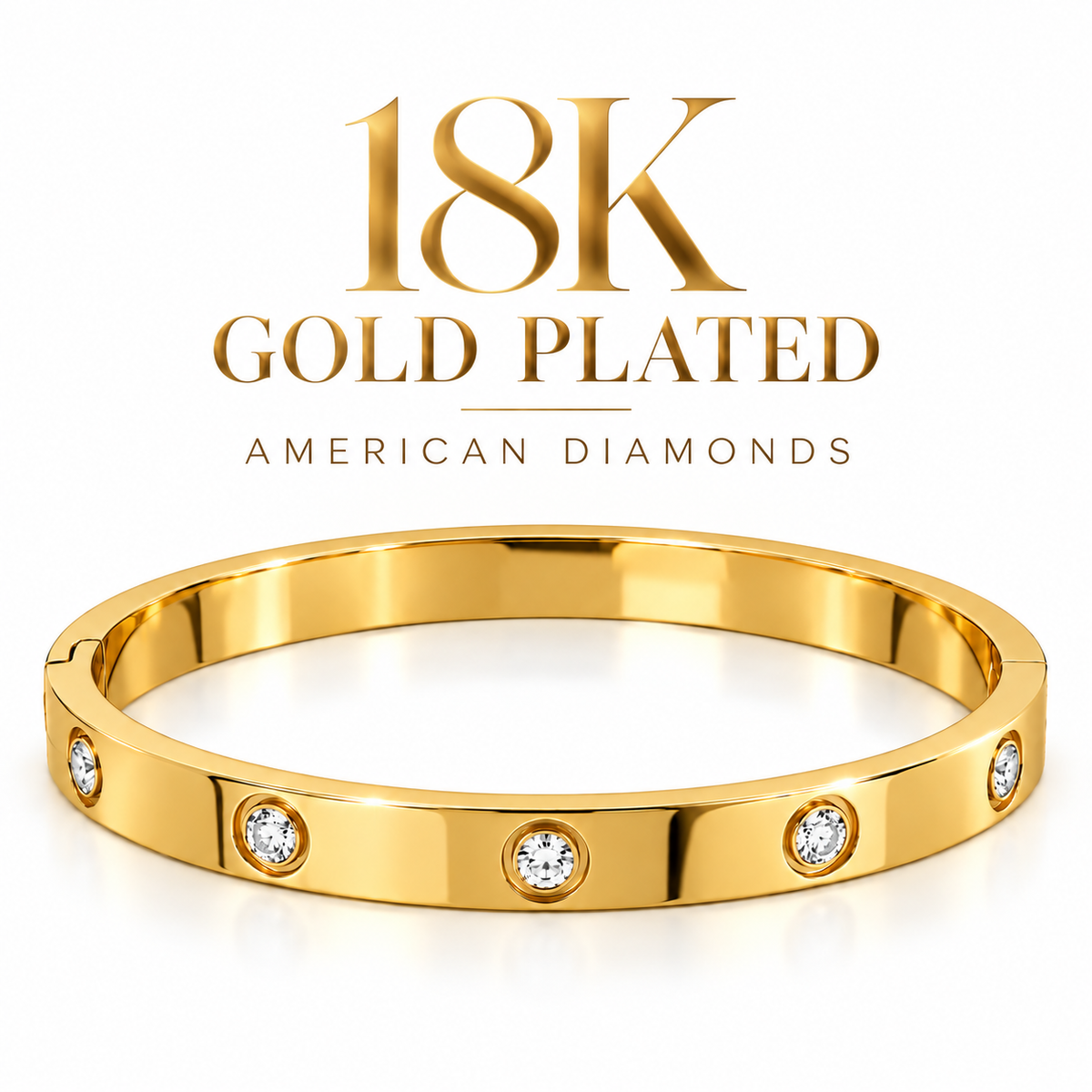 Gold-Plated Crystal Love Bracelet