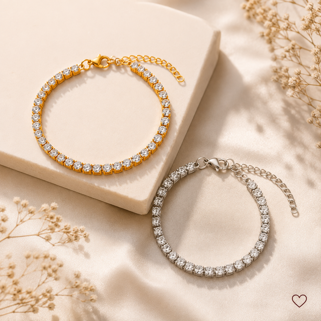 TEOT™ Gold & Silver Plated Bracelet Duo | Free Premium Jewelry Box