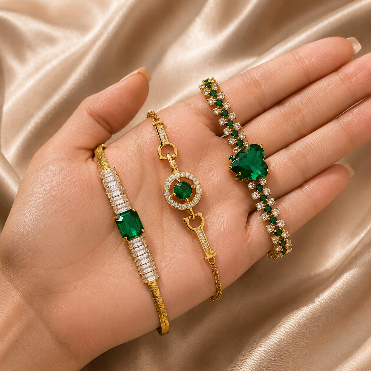 TEOT™ Emerald Signature Bracelet Set