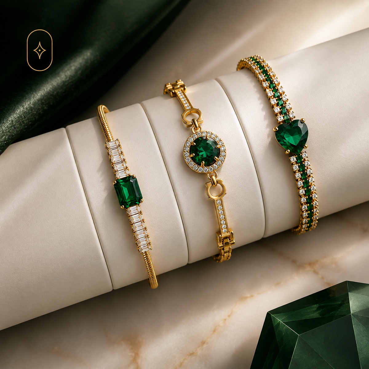 TEOT™ Emerald Signature Bracelet Set