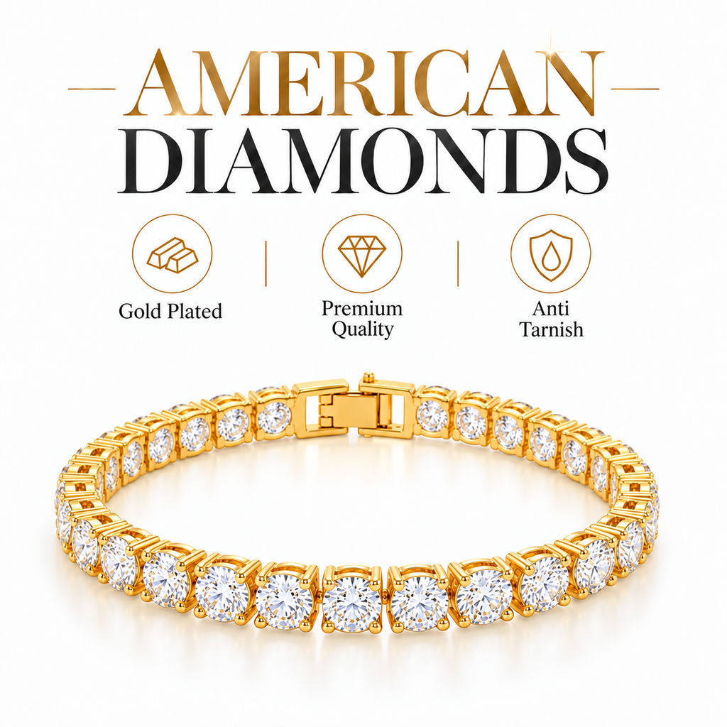 American Diamonds Gold-Plated Bracelet