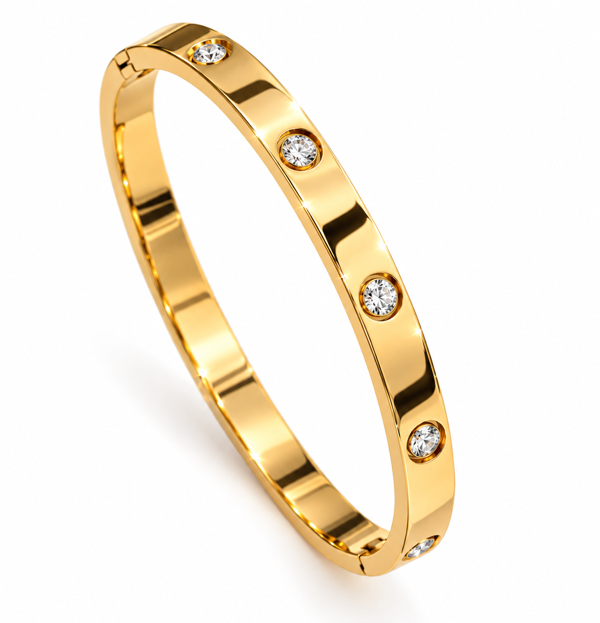 Gold-Plated Crystal Love Bracelet