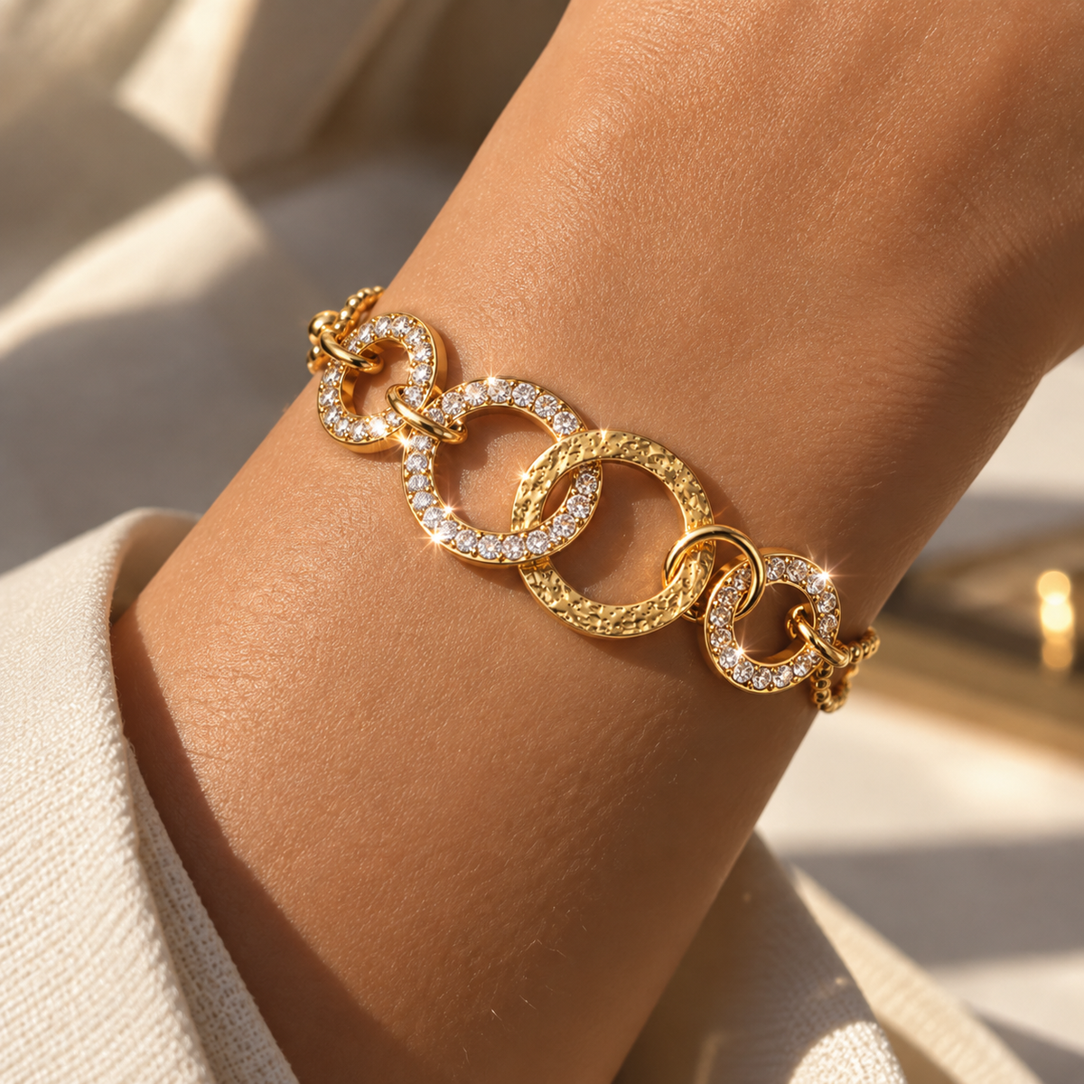 Gold & Diamond Rings Love Bracelet