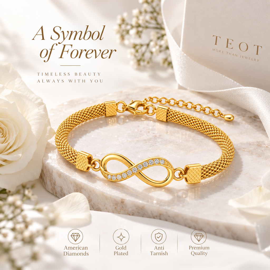 TEOT™  Premium Gold-Plated Infinity Adjustable Bracelet | Free Premium Jewelry box