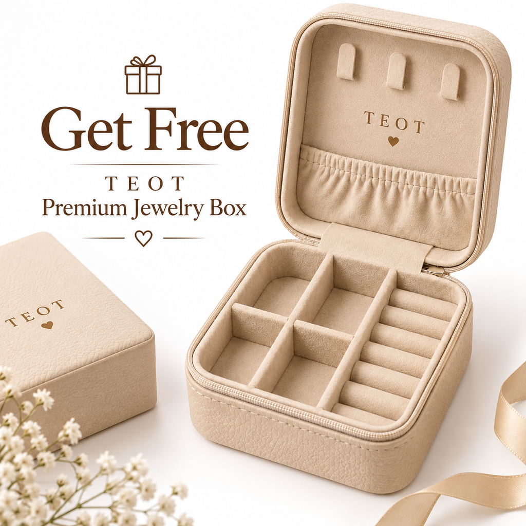 TEOT™ Gold-Plated Multilayered Crystal Charms Necklace | Free Premium Jewelry Box