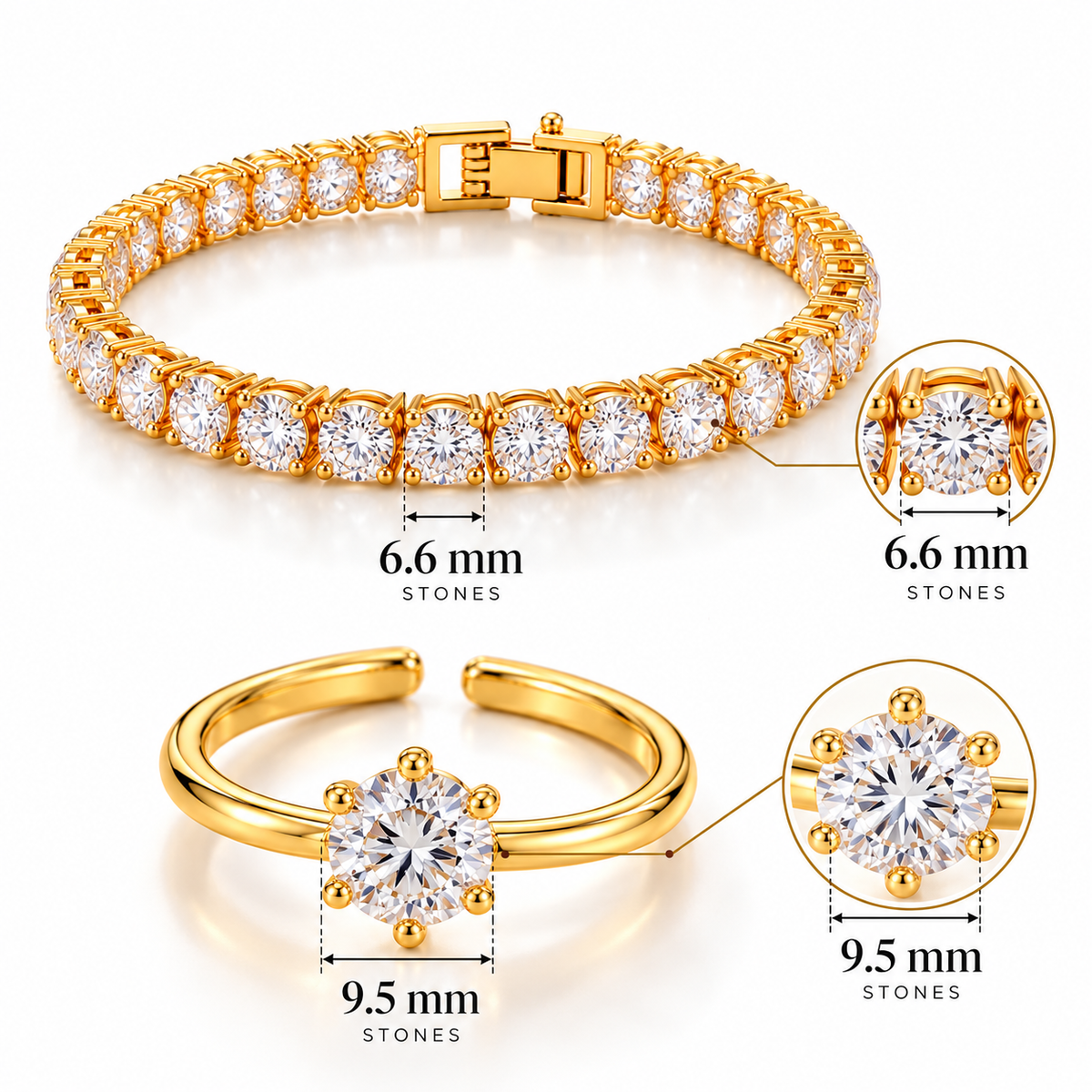 Tennis Bracelet & Free Solitaire Ring