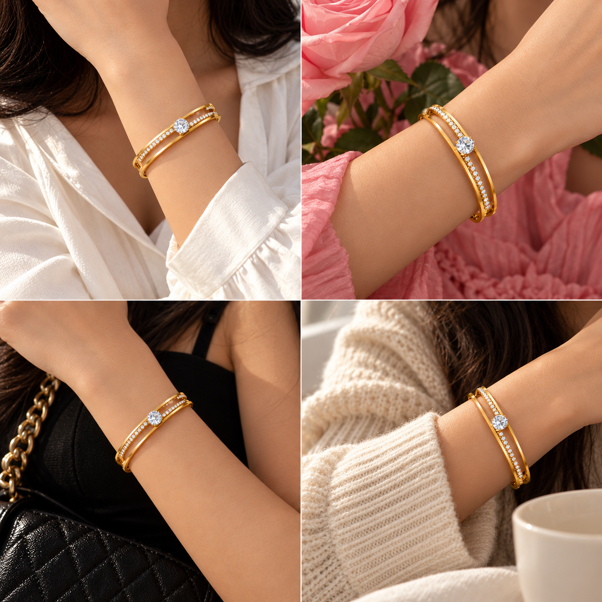 Élan Gold-Plated Adjustable Bracelet