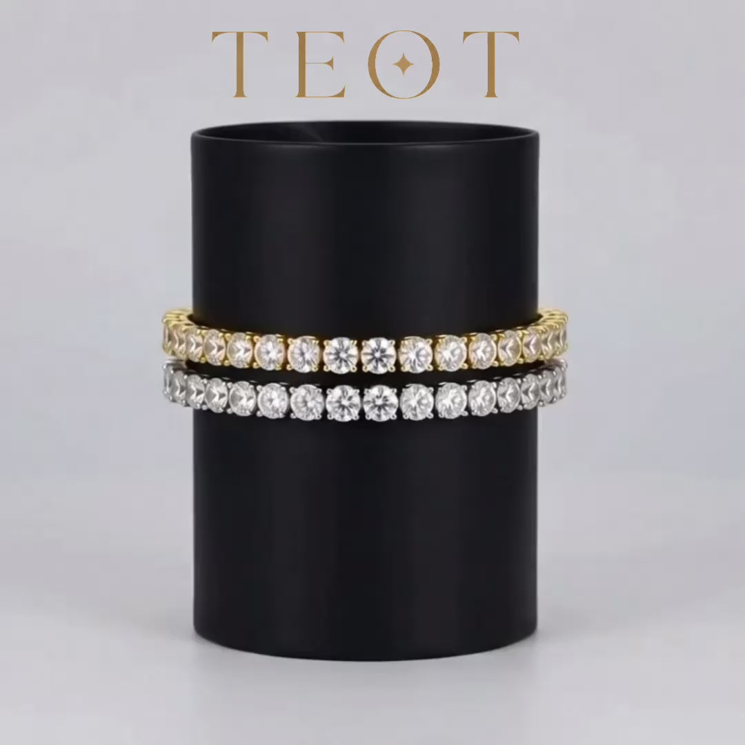 TEOT™ Gold & Silver Plated Bracelet Duo | Free Premium Jewelry Box